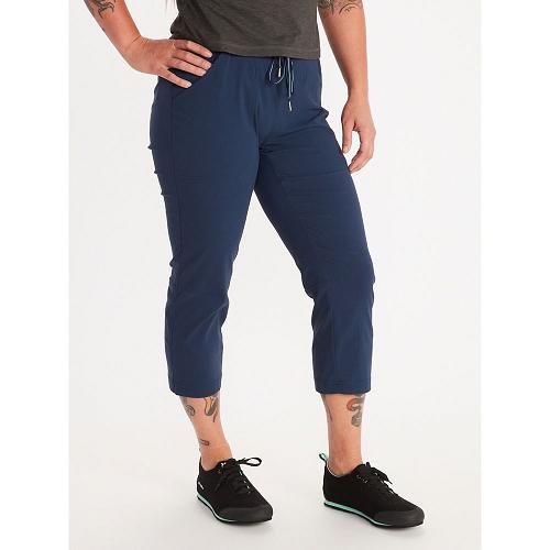 Marmot Ravenna Capris Pants - Womens Hiking Pants Dark Blue CA4729106 Canada